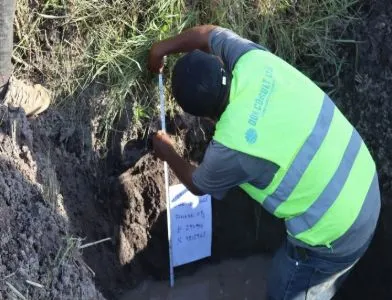 Geotechnical test pit logging